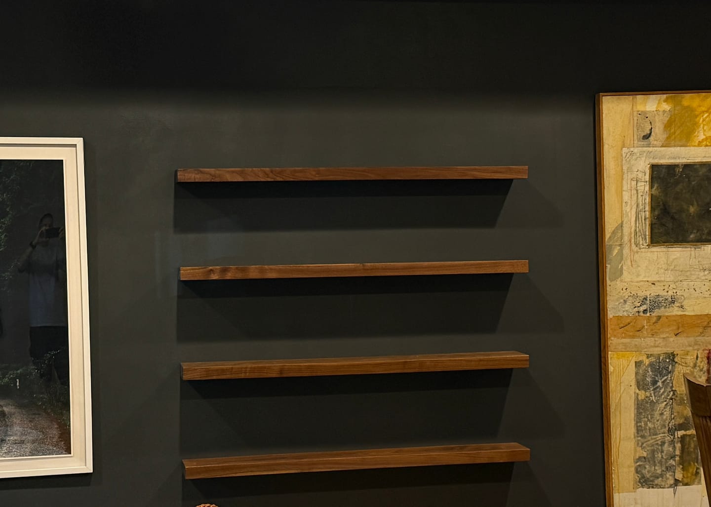 Customer photo review of Walnut Floating Shelves