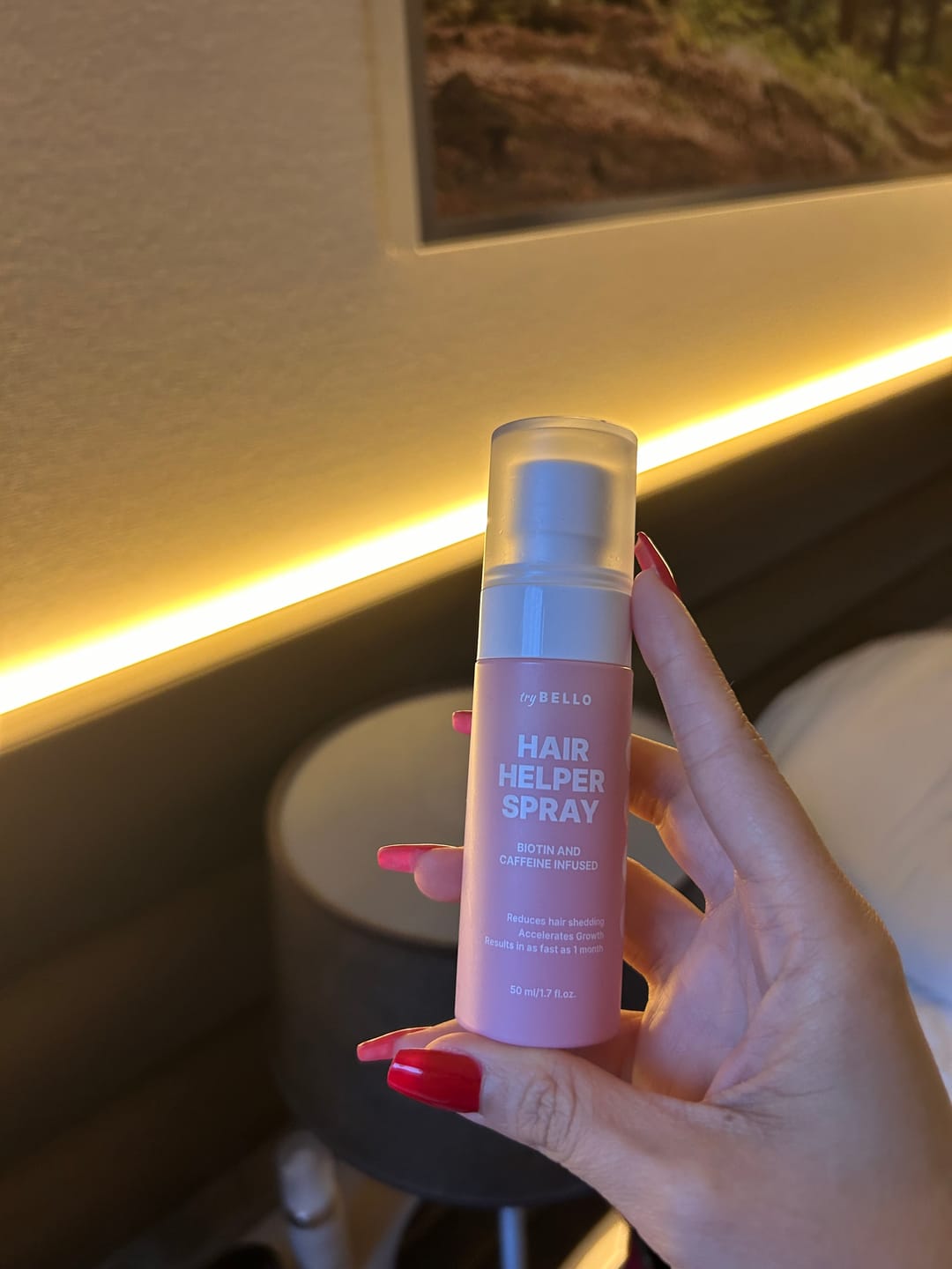Customer photo review of Bello Hair Helper Spray