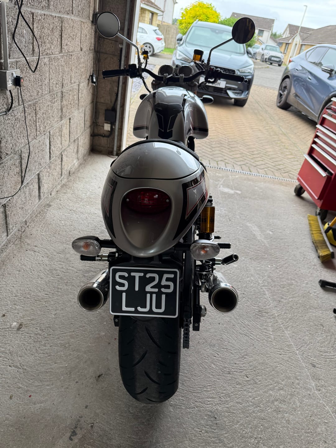 Customer photo review of Classic Metal Pressed 7×5 Motorbike Number Plate