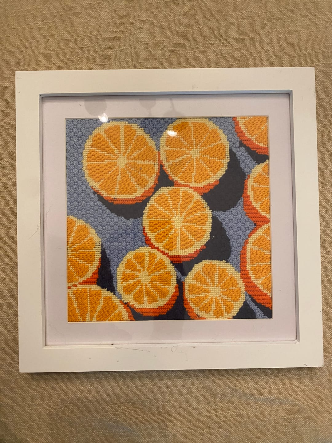 Customer photo review of Agrumes Needlepoint Kit