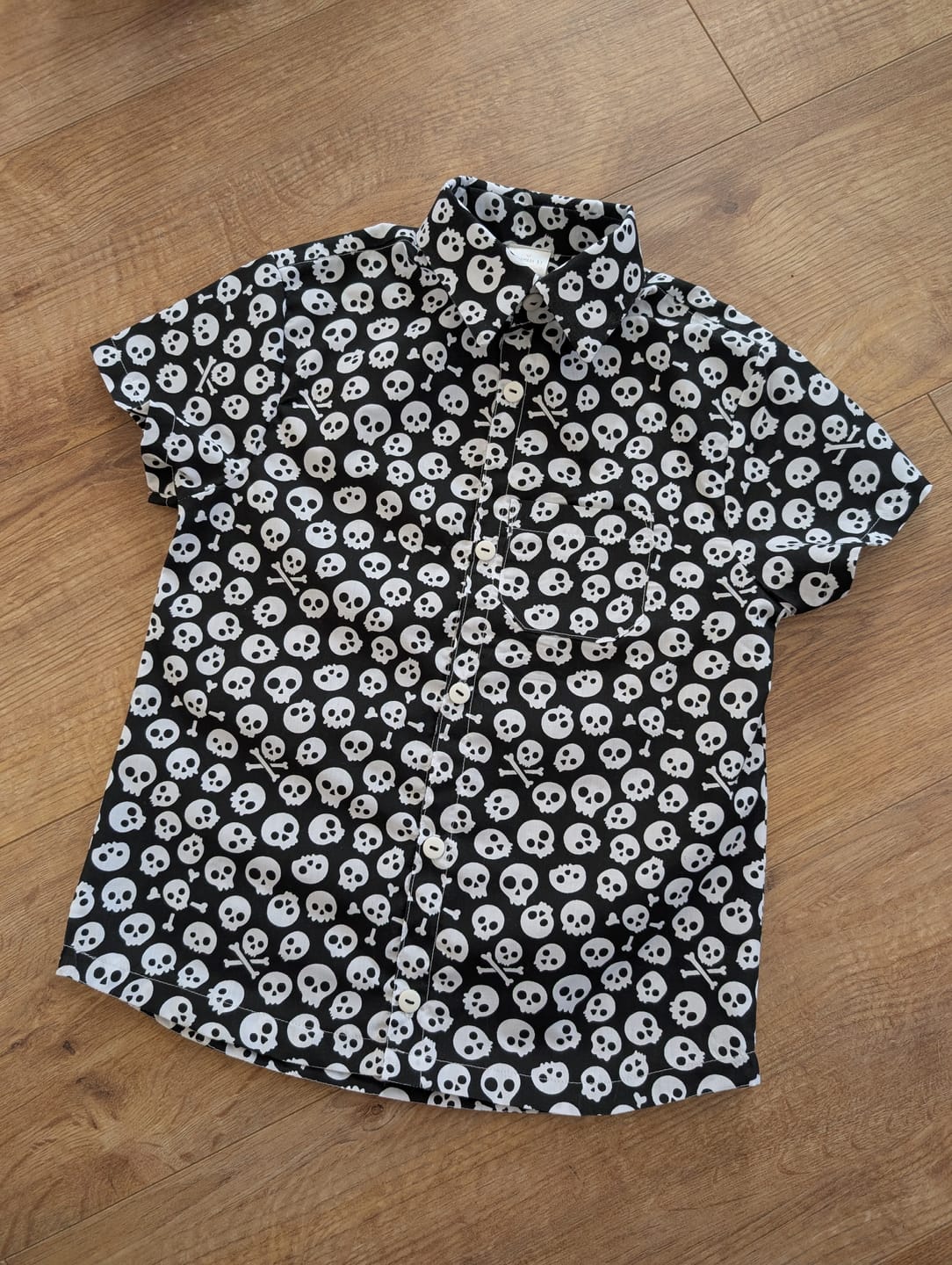 Customer photo review of All Over Skulls Polycotton Fabric