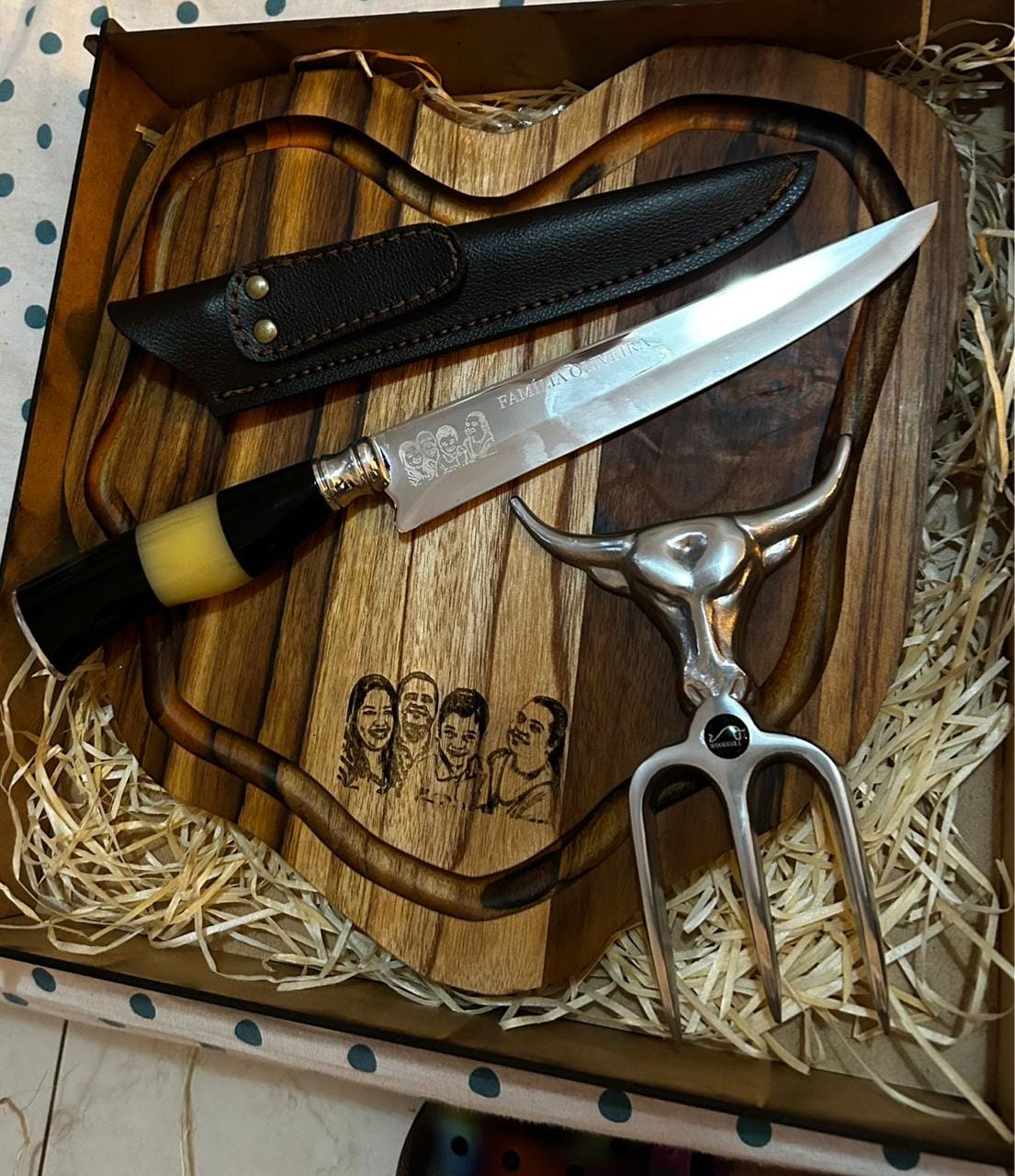 Customer photo review of Kit Churrasco Personalizado Mestre Do Churrasco Série Especial