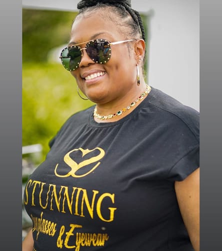 Customer photo review of Solstice Gemstone Necklace Gold