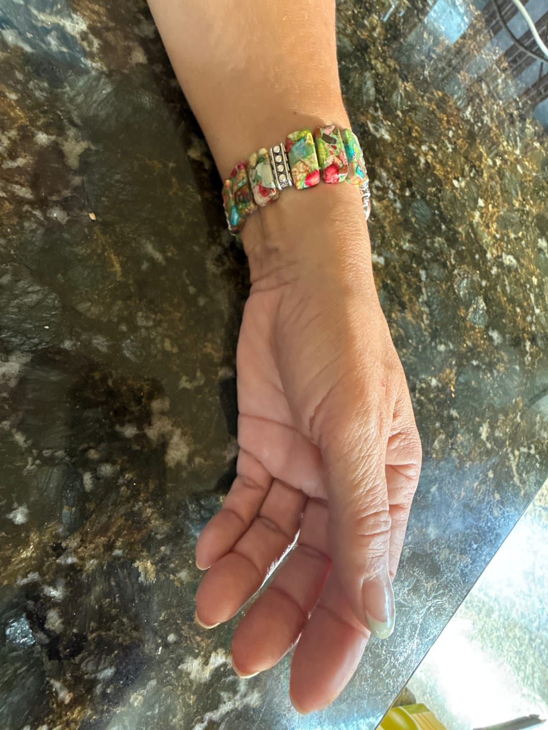 Customer photo review of Chic Flower Stretch Apple Watch Strap