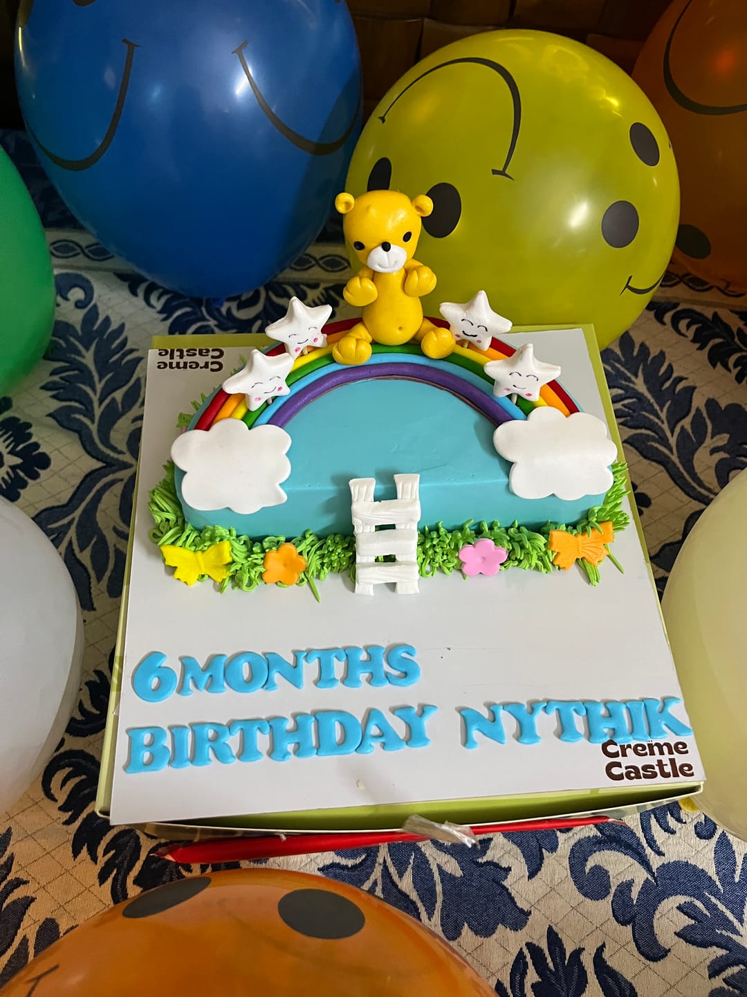 Customer photo review of Teddy Half Design Cake
