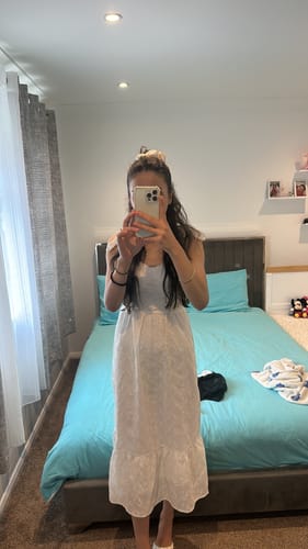 Customer photo review of Baptism Dresses Baby Girl Summer White Sweet Pearl Flower Girl Dress Christening Dress