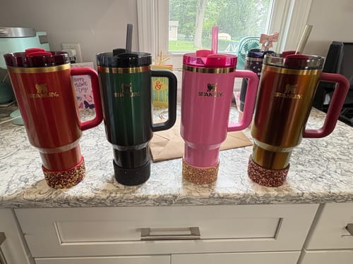 Customer photo review of Glinda Pink Druzy Tumbler Boot -fits 40oz New!