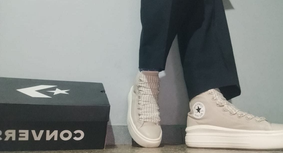 Customer photo review of Zapatillas Converse Chuck Taylor Move Hi Platform Beige