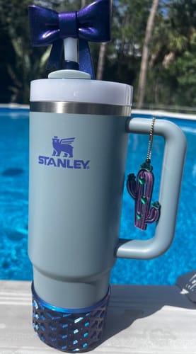 Customer photo review of Sparkly Cactus Charm - Tumbler Handle Charm