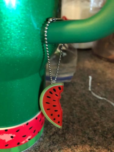 Customer photo review of Watermelon Charm - Tumbler Handle Charm
