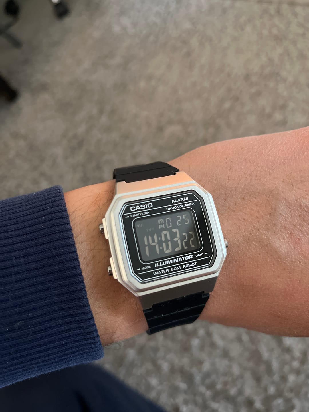 Customer photo review of Reloj Casio Vintage W-217HM-7BV Plateado/Negro