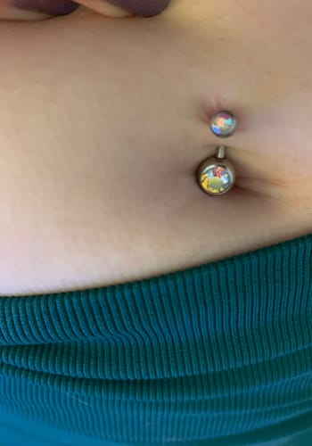 Customer photo review of Mini Bar Belly Rings