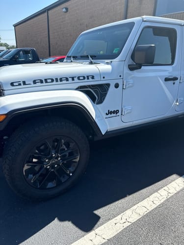 Customer photo review of Topography with Color Outline Fender Inserts (Set Of 2)