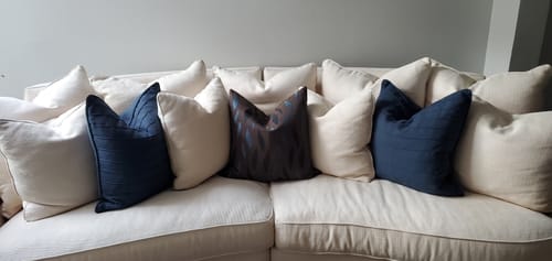 Customer photo review of Various Blues Pillow Cover