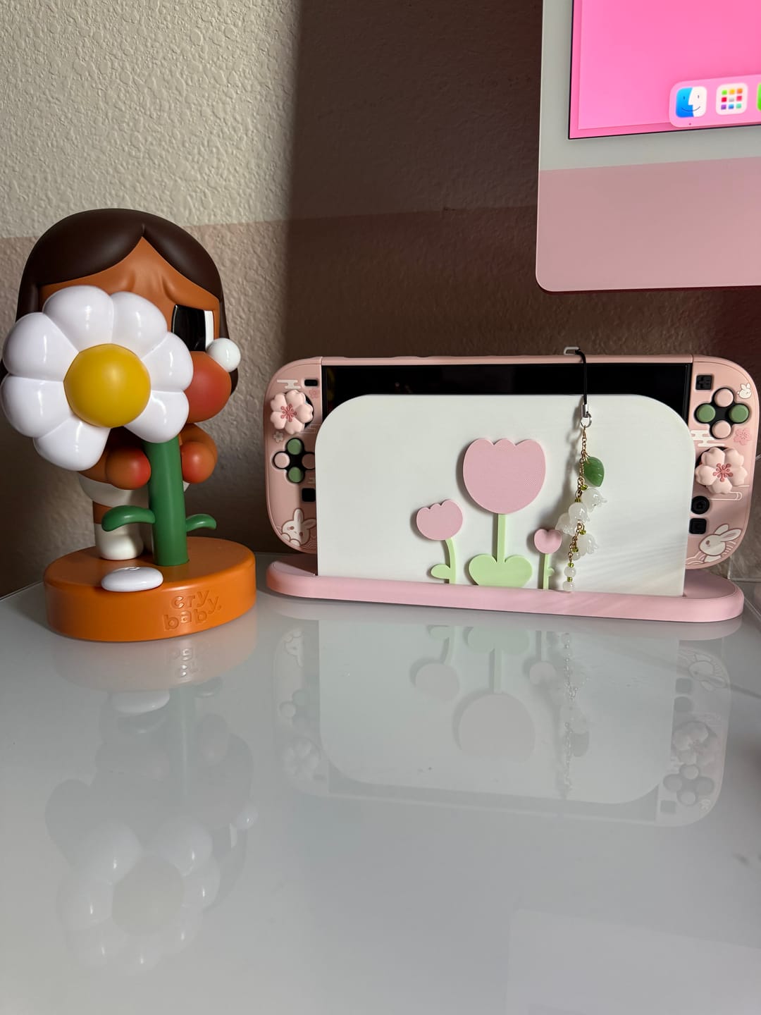 Customer photo review of Tulip Dock Cover for Nintendo Switch 2 – Original Faceplate Design