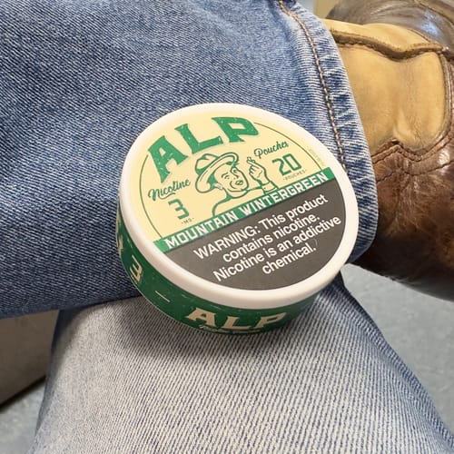Customer photo review of Mountain Wintergreen Nicotine Pouches