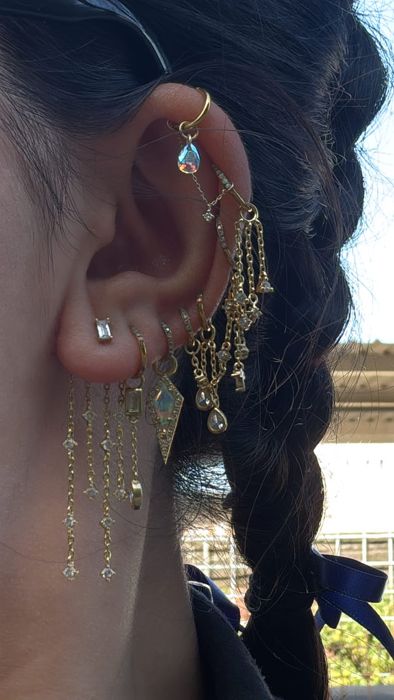 Customer photo review of AURA Mini Opal Pavé Kite Charm
