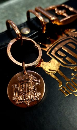 Customer photo review of Hand Made Leather Dog Collar - Ruthless Black & Rose Gold (Slim Fit)