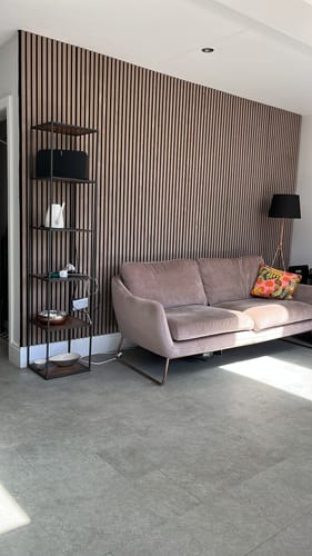 Customer photo review of Acoustic Slat Wall Panel - Walnut