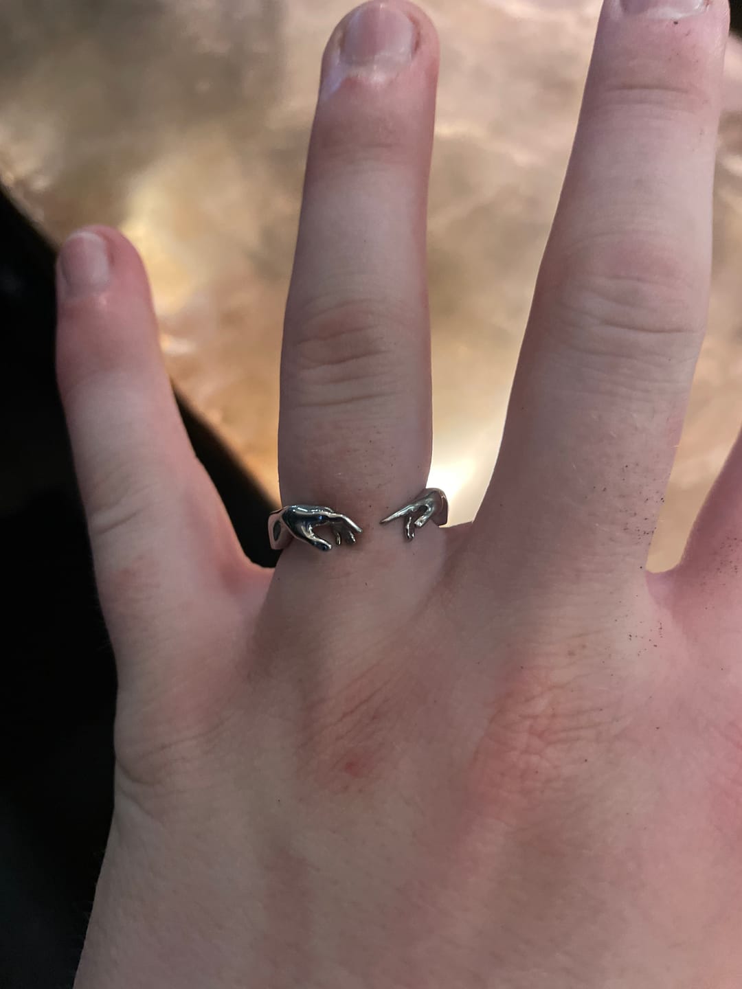 Customer photo review of Creation of Adam Ring