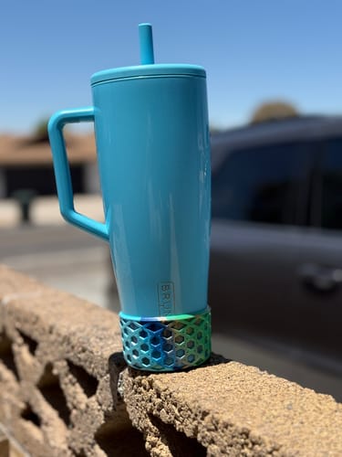 Customer photo review of Peacock Remix WAFFLE Tumbler Boot -fits 20-40oz