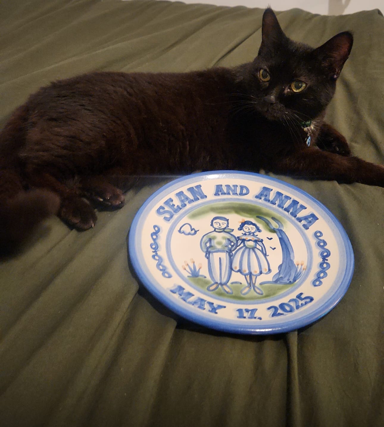Customer photo review of Personalized Wedding Plate