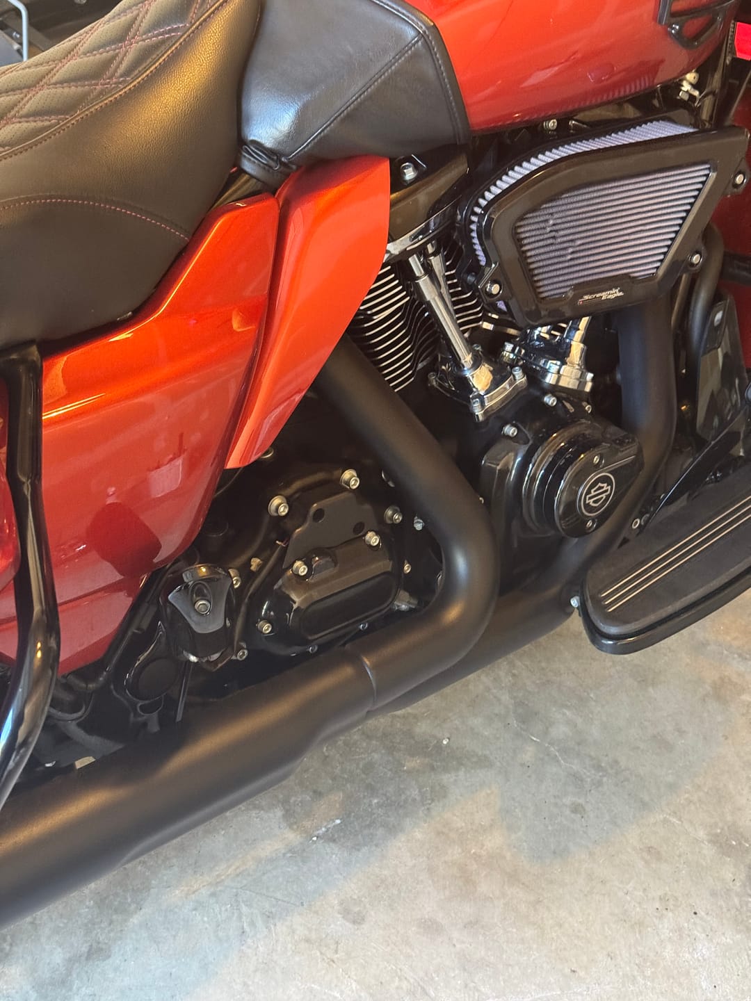 Customer photo review of Mid Frame Air Deflectors & Heat Shield for 2009-2025 Harley Touring Models