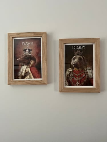 Customer photo review of The King - Custom Vintage Pet Portrait