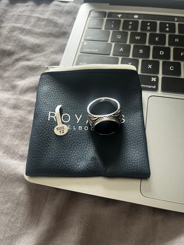 Customer photo review of Onyx Ring (White Gold)