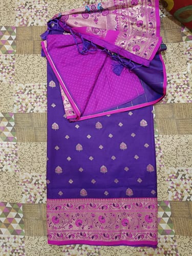 Customer photo review of Royal Purple Woven Paithani Silk Saree