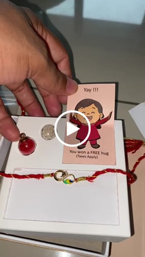 Customer video review of Golden Mayur Rakhi