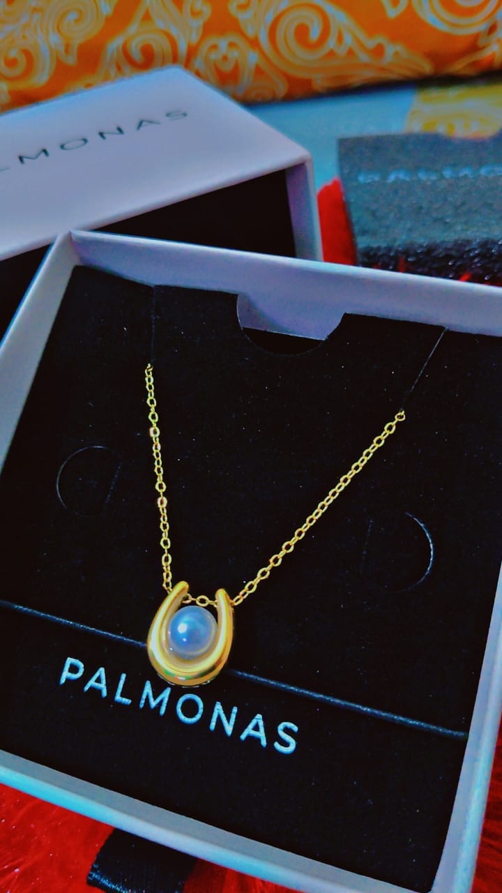 Customer photo review of Pearl Embellished U Necklace