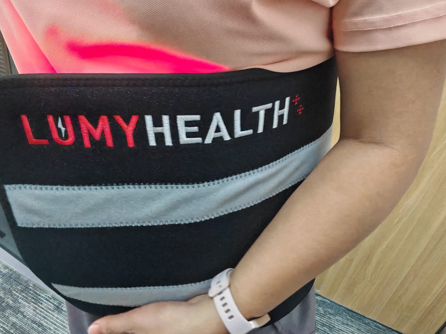 Customer photo review of LumyHealth Red Light Therapy Pad