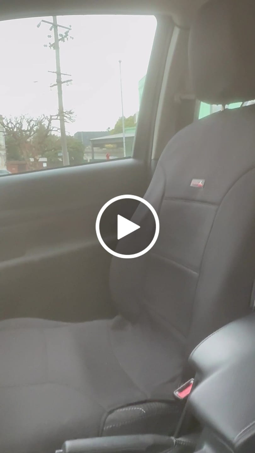 Customer video review of Sharkskin Front Seat Covers for Toyota Hilux SR / SR5 (JULY/2015-ON)