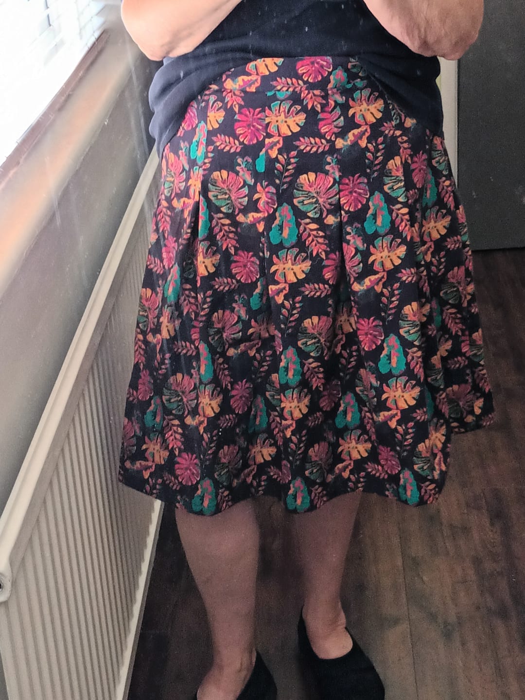 Customer photo review of Dark Tropics Rose & Hubble Cotton Poplin Fabric