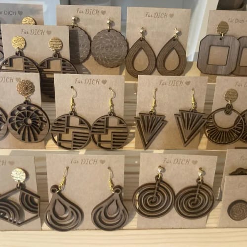 Customer photo review of Geometric Earrings 18 bundle laser cut svg file