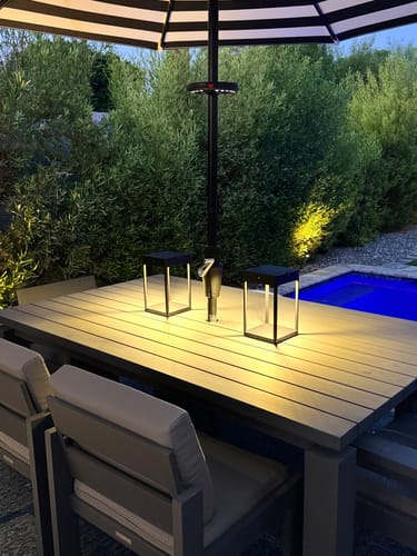 Customer photo review of Luxury Metal Solar Lantern