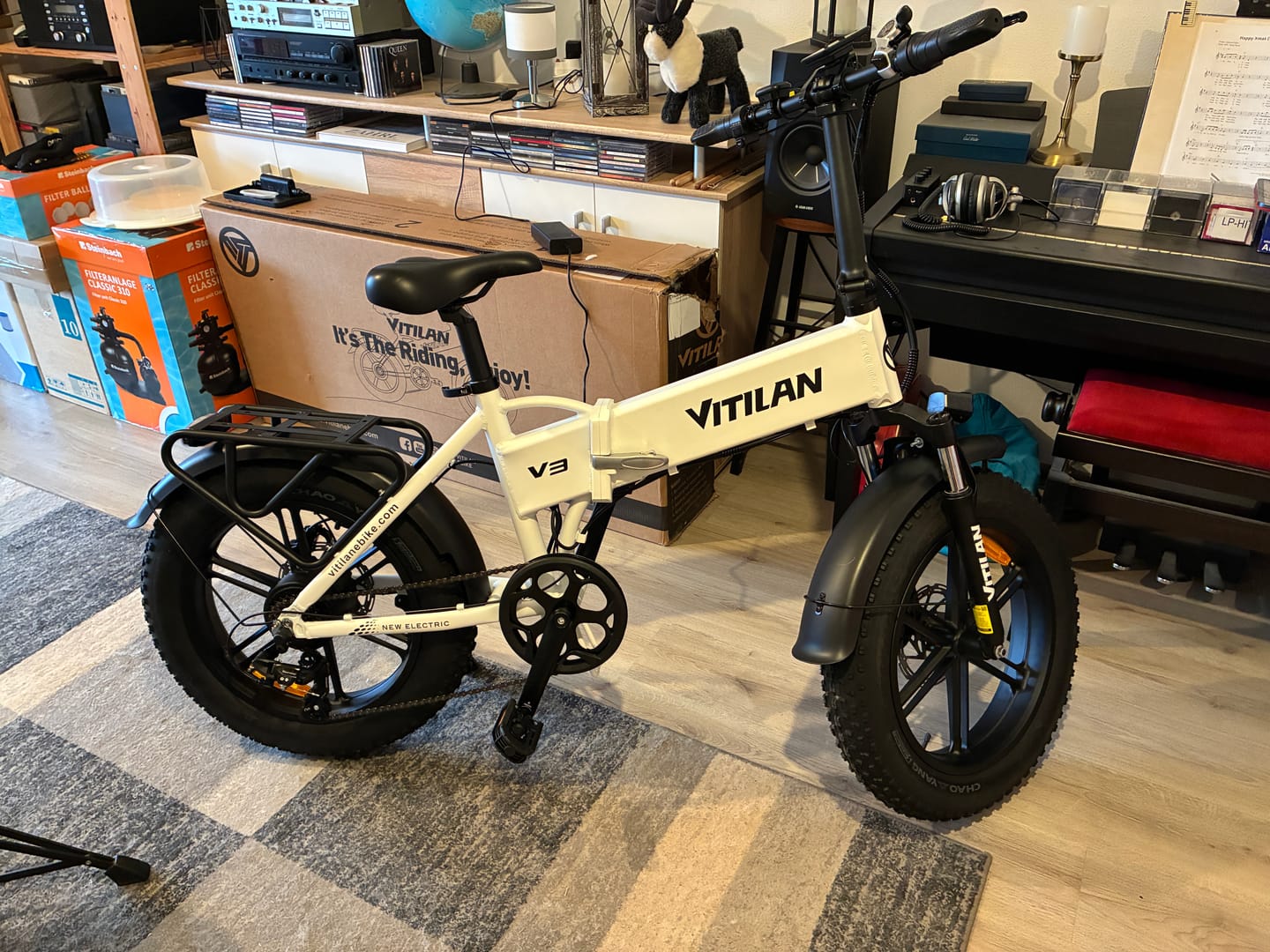Customer photo review of V3 2.0 Folding Fat Tires Adult All Terrain Electric Bike