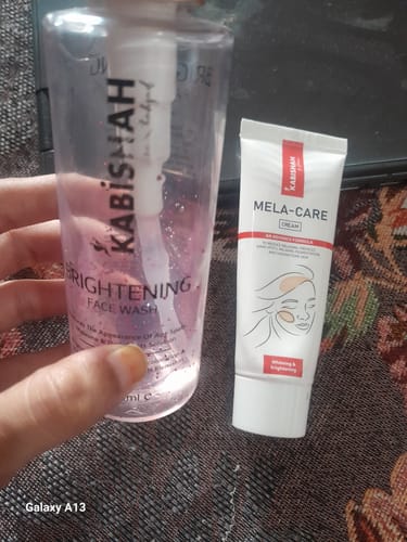 Customer photo review of Pigmentation Bundle: Face Wash & Melasma Cream Duo