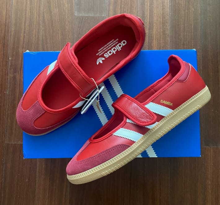 Customer photo review of Adidas Samba Jane 'Scarlet Red White Gum' – Women’s