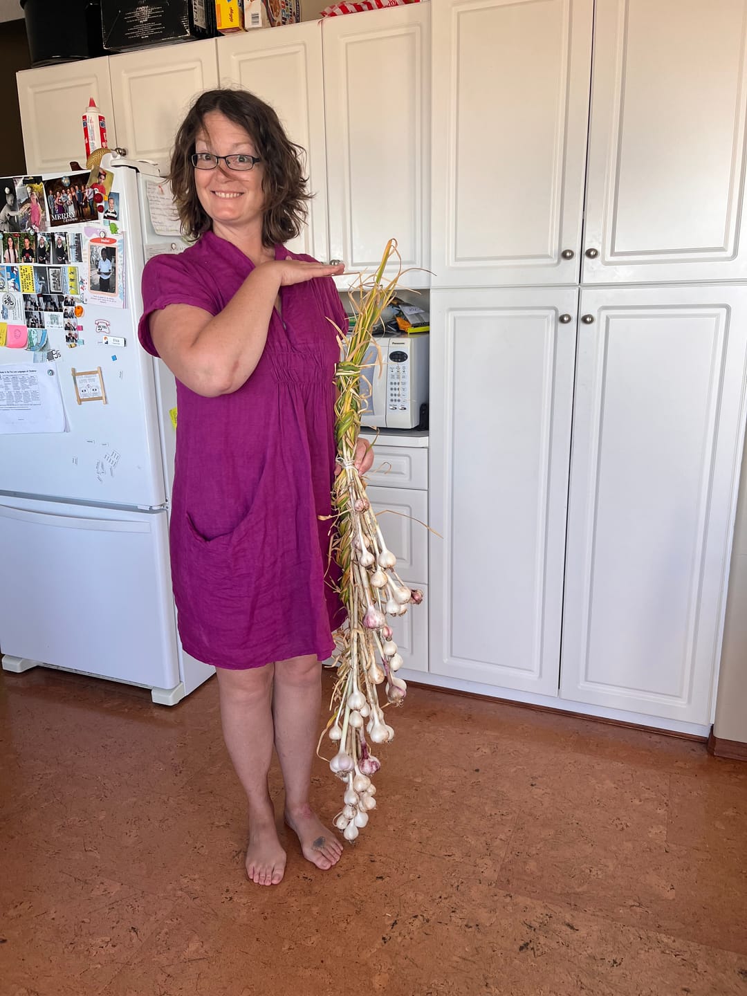 Customer photo review of Meo Linen Pocket Dress (Mulberry)