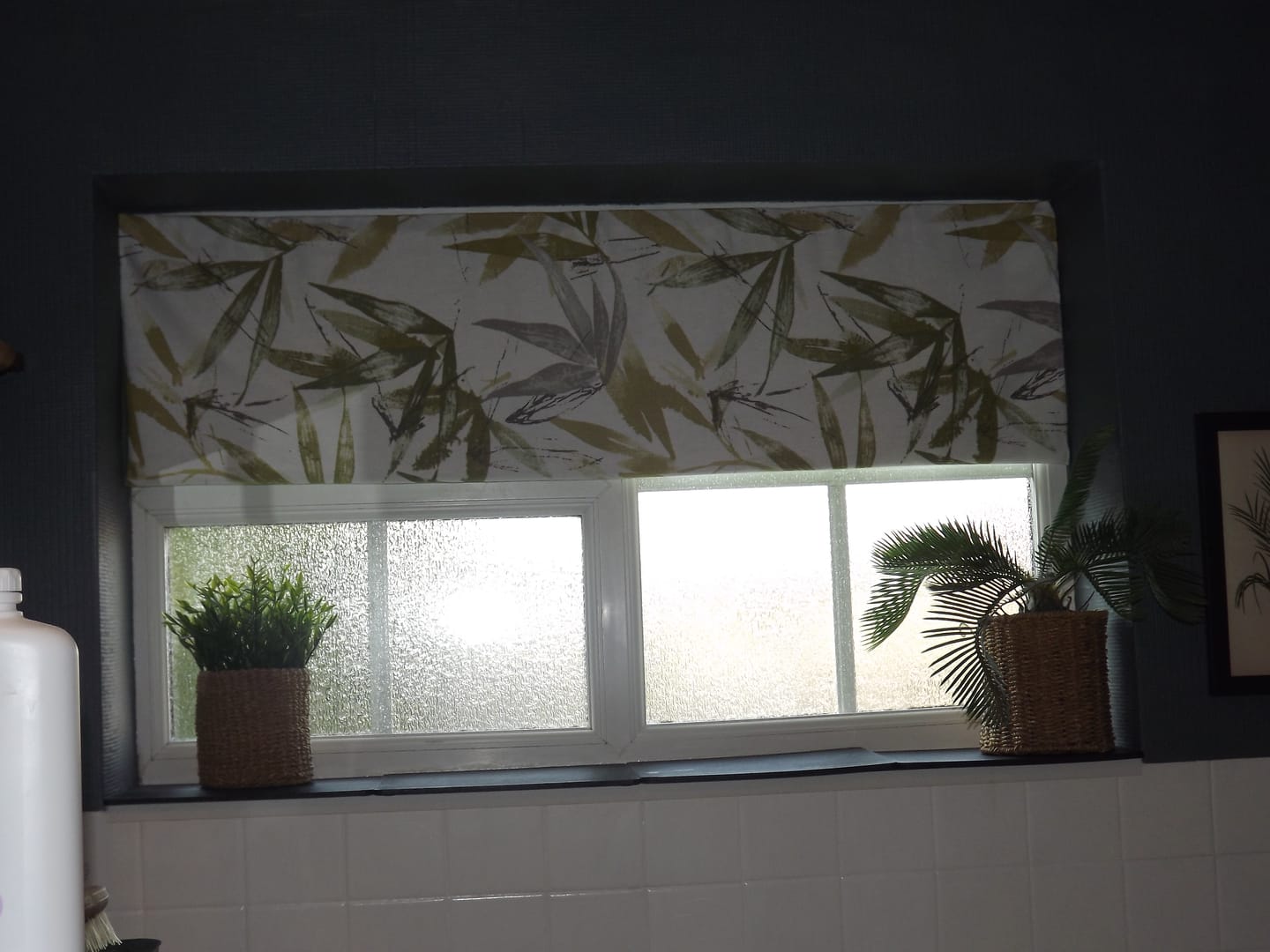 Customer photo review of Large Leaves Cotton Canvas Fabric