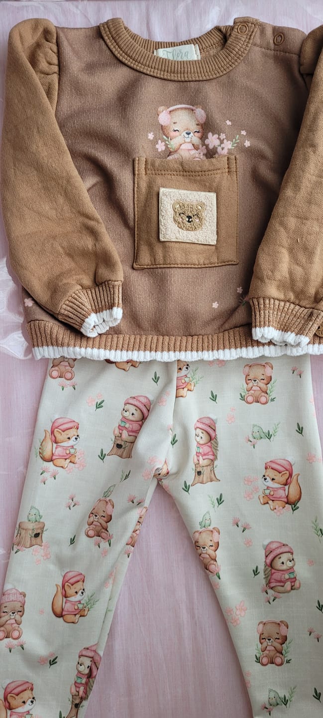 Customer photo review of Conjunto de Blusão em Moletom com Pelúcia e Calça Legging em Termoskin Peluciado 79618 Infanti Bebê Menina