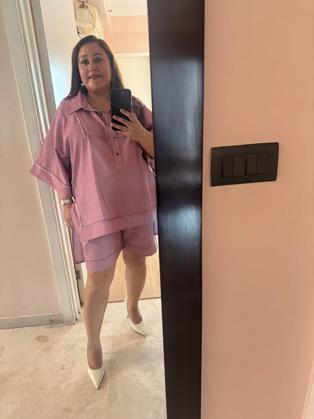Customer photo review of LYCHEE MINI KAFTAN  CO-ORD SET