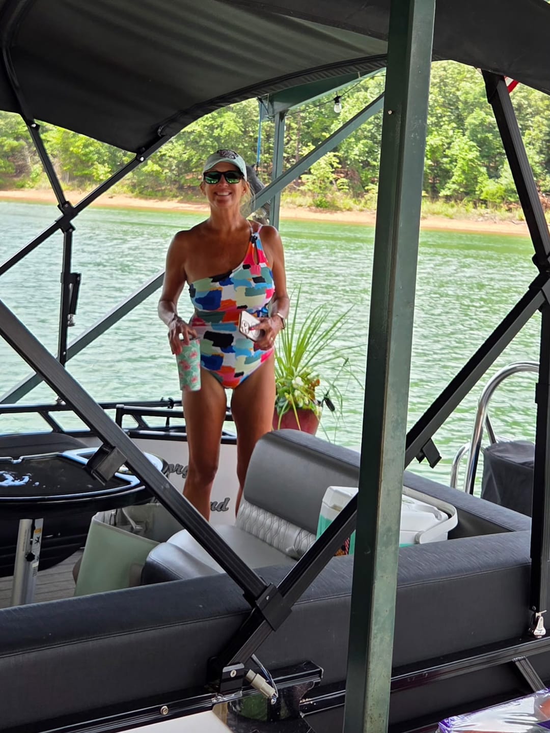Customer photo review of Emoswimsuit - One Shoulder One Piece Swimsuit for Women Tummy Control Bathing Suits