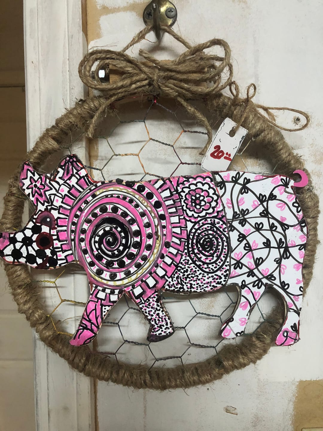 Customer photo review of Unfinished Wood Rooster Chicken Shape - Farm Animal - Craft - up to 46" DIY