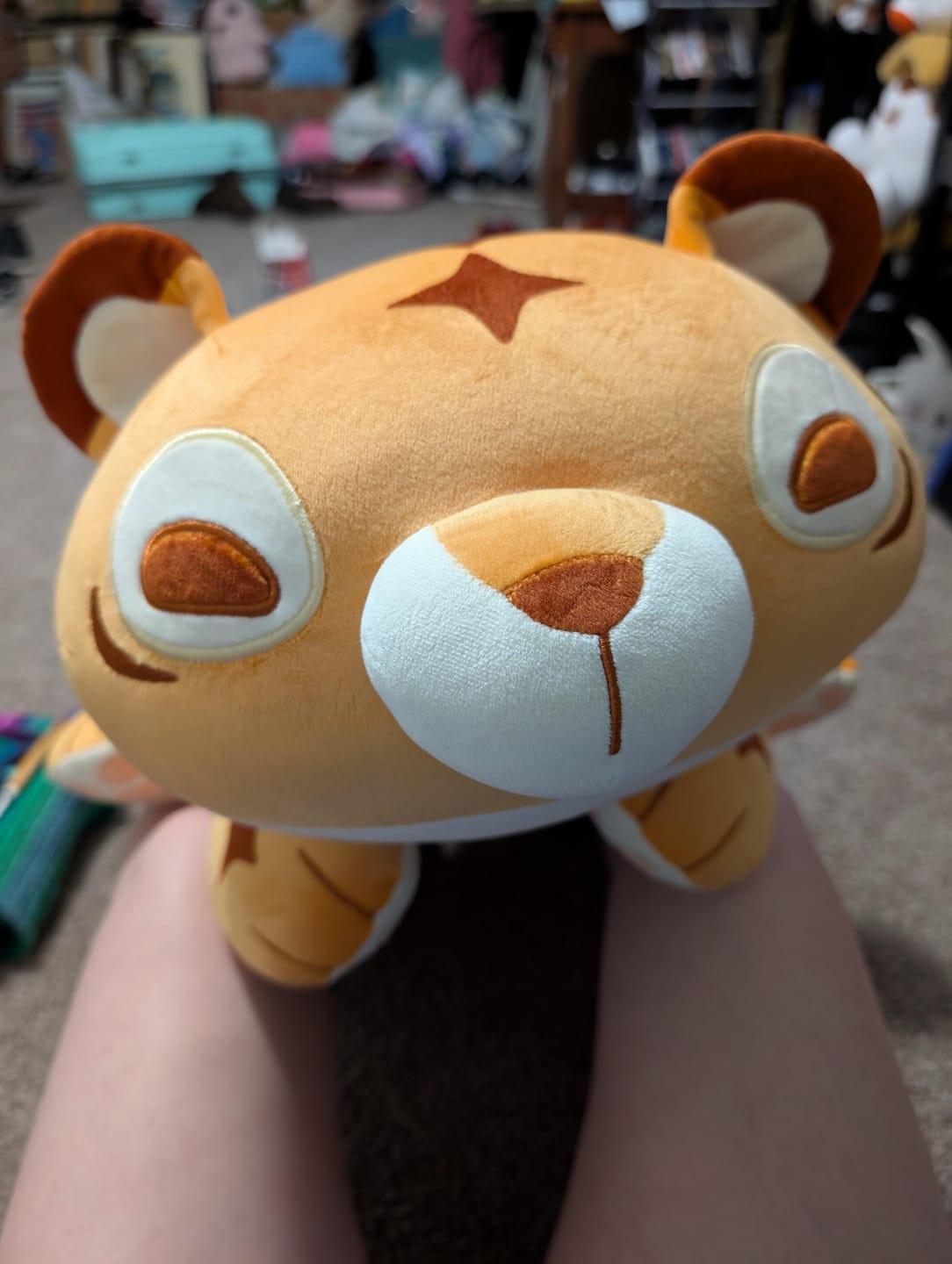 Customer photo review of GIANT Weighted Multi-Tiger Plush