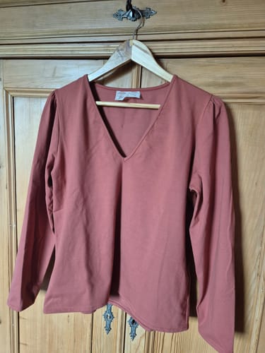 Customer photo review of Blouse Lalou jersey de coton terracotta