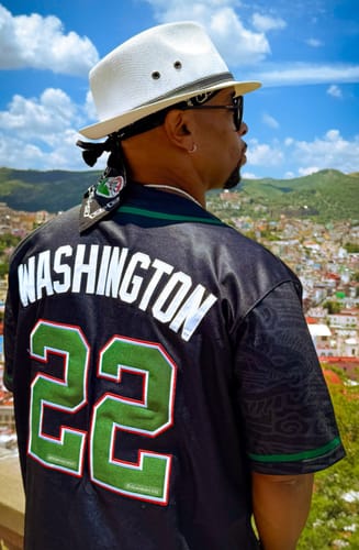 Customer photo review of Mexico Heritage Custom Baseball Jersey