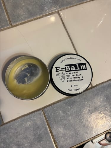 Customer photo review of F-Balm - Premium Anti-aging Tallow Balm - 2 oz.